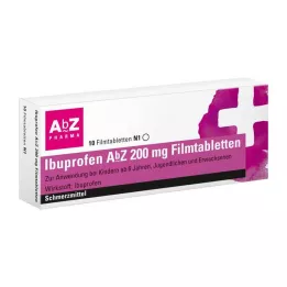 IBUPROFEN AbZ 200 mg filmdrasjerte tabletter, 10 stk