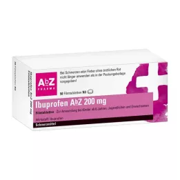 IBUPROFEN AbZ 200 mg filmdrasjerte tabletter, 50 stk