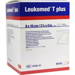 LEUKOMED transp.pluss sterilplaster 8x10 cm, 50 stk