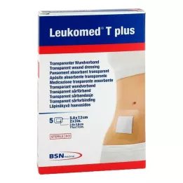 LEUKOMED transp.pluss steril gips 5x7,2 cm, 5 stk