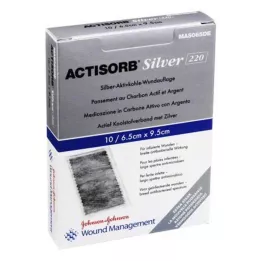 ACTISORB 220 sølv 6,5x9,5 cm kompress, 10 stk