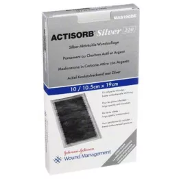 ACTISORB 220 Sølv 10,5x19 cm sterile kompresser, 10 stk