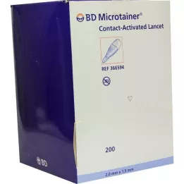 BD MICROTAINER Lanzette Blue 1,5x2 mm, 200 stk