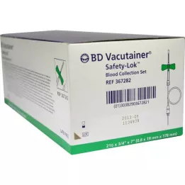 BD VACUTAINER Safety Lok 21 G 18 cm blodprøvesett, 50 stk