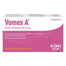 VOMEX A Childrens Suppositories 40 mg, 10 stk