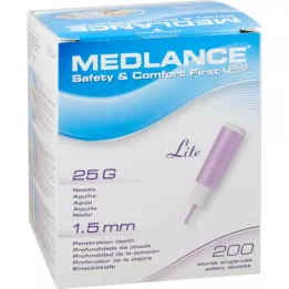 MEDLANCE pluss Lite sikkerhetslansetter 25 G, 200 stk