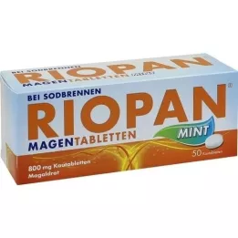 RIOPAN Magetabletter Mint 800 mg tyggetabletter, 50 stk