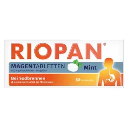 RIOPAN Magen Tabletten Mint 800 mg tyggetabletter, 50 stk