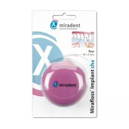 MIRADENT Tanntråd Mirafloss Implant CHX fin, 50X15 cm