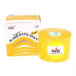 NASARA Kinesiotape 5 cmx5 m gul, 1 stk