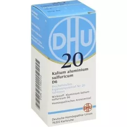 BIOCHEMIE DHU 20 Kaliumaluminium.Sulfur.D 6 tabletter, 80 stk