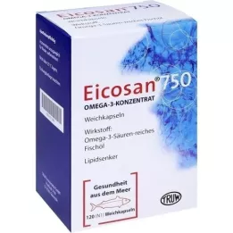 EICOSAN 750 Omega-3 Konsentrat myke kapsler, 120 stk