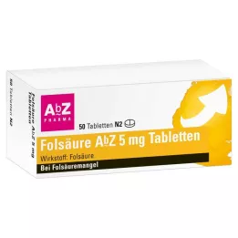 FOLSÄURE AbZ 5 mg tabletter, 50 stk