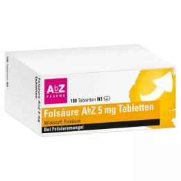 FOLSÄURE AbZ 5 mg tabletter, 100 stk
