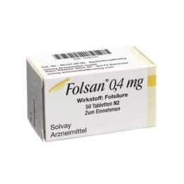FOLSAN 0,4 mg tabletter, 50 stk