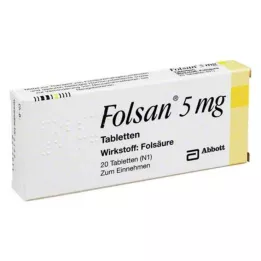 FOLSAN 5 mg tabletter, 20 stk