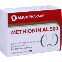 Metionin al 500 filmdrasjerte tabletter, 50 stk