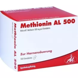 Methionine Al 500 filmdrasjerte tabletter, 100 stk