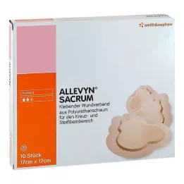 ALLEVYN Sacrum lite 17x17 cm sårbandasjelim, 10 stk