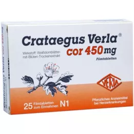 CRATAEGUS VERLA Cor 450 mg filmbelagte tabletter, 25 stk