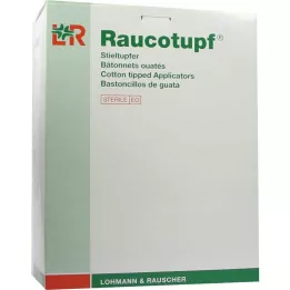 RAUCOTUPF Vaskepinne 1 stk stort bomullshode, 50X2 stk