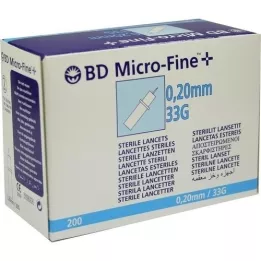 BD Micro-Fine + Lancets 33 g 0,20 mm, 200 stk