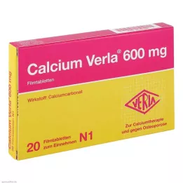 CALCIUM VERLA 600 mg filmdrasjerte tabletter, 20 stk