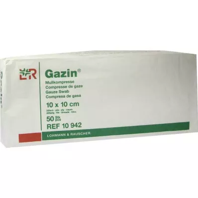 GAZIN Gasbind 10x10 cm usteril 32-fold drift, 50 stk