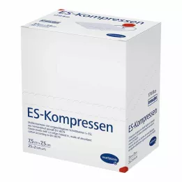 ES-KOMPRESSEN steril 7,5x7,5 cm 8-veis, 25X2 stk