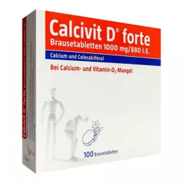 CALCIVIT D forte brusetabletter, 100 stk
