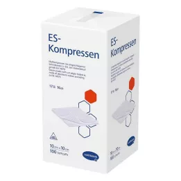 ES-KOMPRESSEN usteril 10x10 cm 16-veis, 100 stk
