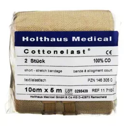KURZZUGBINDE Bomullslast 10 cmx5 m, 2 stk