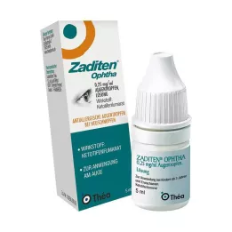 ZADITEN ophtha 0,25 mg/ml øyedråper, 1X5 ml