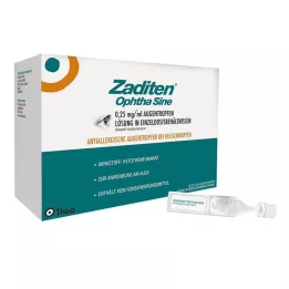 ZADITEN ophtha sine 0,25 mg/ml øyedråper enkeltdose, 50 stk