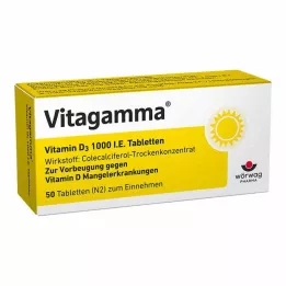 VITAGAMMA Vitamin D3 1000 IE tabletter, 50 stk