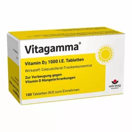 VITAGAMMA Vitamin D3 1000 IE tabletter, 100 stk