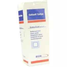 CUTISOFT Bomull komprimert 5x5 cm, 100 stk