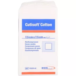 CUTISOFT Cotton Kommpr. 7.5x7,5 cm Unsteril, 100 stk