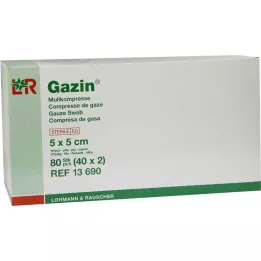 GAZIN Gasbind 5x5 cm steril 12-lags, 40X2 stk