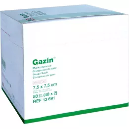 GAZIN Gasbind komp.7,5x7,5 cm steril 12-lags, 40X2 stk