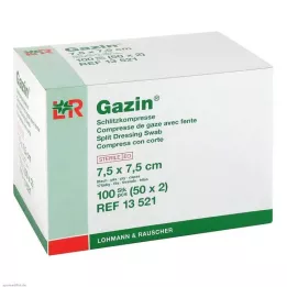 GAZIN Spaltekompresser 7,5x7,5 cm sterile 8-lags, 50X2 stk