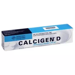 CALCIGEN D 600 mg/400 I.E. brusetabletter, 20 stk
