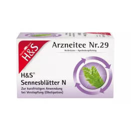 H&amp;S Senna blader N filterposer, 20X1,0 g