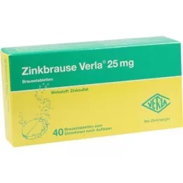 ZINKBRAUSE Verla 25 mg Effervercent tabletter, 40 stk