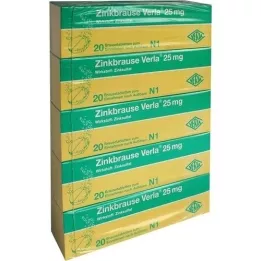 ZINKBRAUSE Verla 25 mg Effervercent tabletter, 100 stk