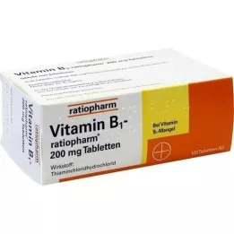 VITAMIN B1-RATIOPHARM 200 mg tabletter, 100 stk