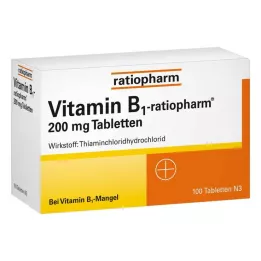 VITAMIN B1-RATIOPHARM 200 mg tabletter, 100 stk
