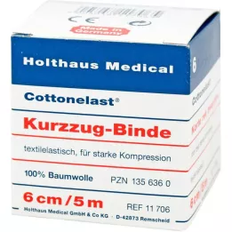 KURZZUGBINDE Bomullslast 6 cmx5 m, 10 stk