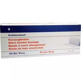 KURZZUGBINDE Bomullslast 8 cmx5 m, 10 stk