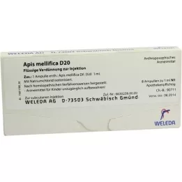 APIS MELLIFICA D 20 Ampoules, 8 stk